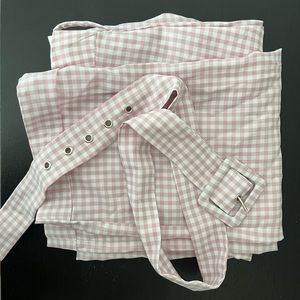 Showpo Checkered Pants with Matching Belt